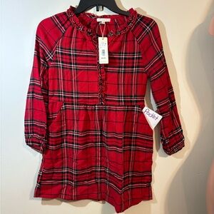 Copper Key Christmas Plaid Dress girl Medium Dress Soft Holiday Casual red black